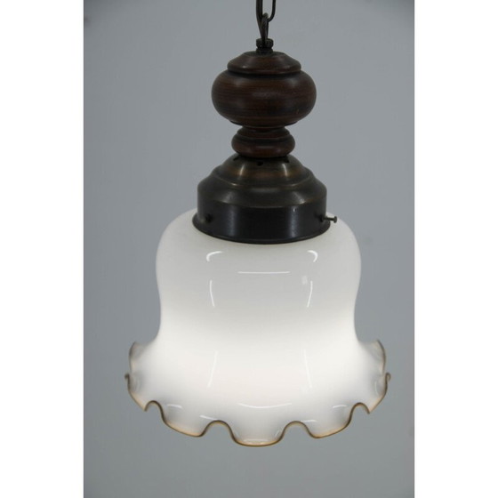 Image 1 of Vintage glazen hanglamp, 1980