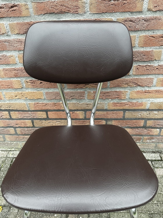 Image 1 of Vintage  Buisframe Eetkamerstoel. Jaren 70. 