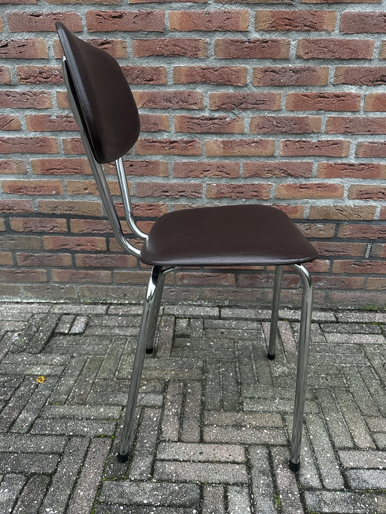 Image 1 of Vintage  Buisframe Eetkamerstoel. Jaren 70. 