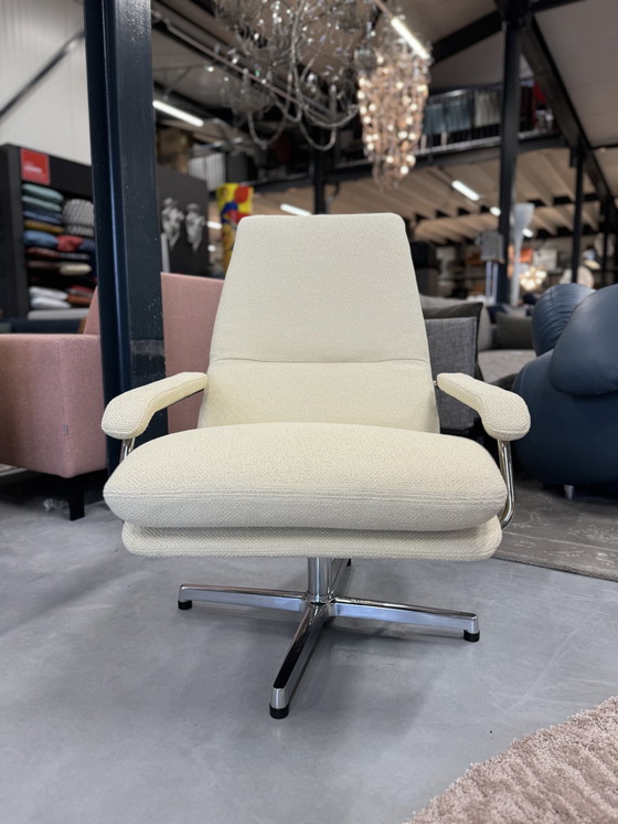 Image 1 of Gelderland 400 Fauteuil Bolster crème stof draai stoel