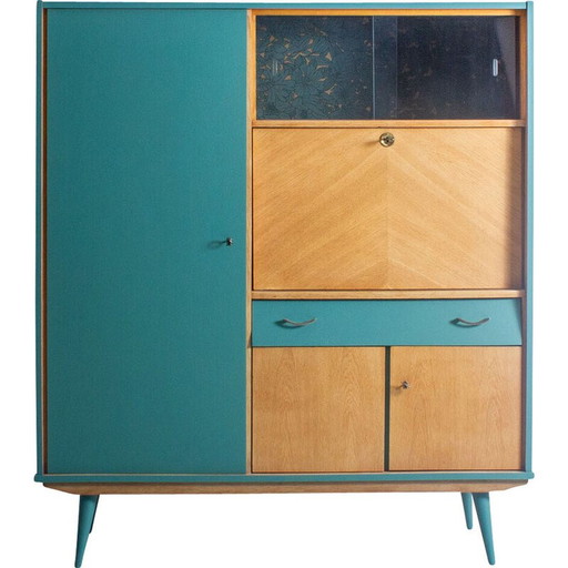 Vintage teakhouten secretaire, 1960