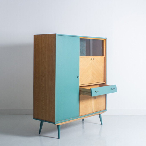 Vintage teakhouten secretaire, 1960