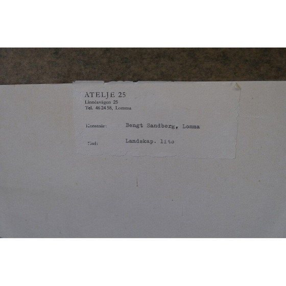 Image 1 of Kleurenlitho van Bengt Sandberg, 1960