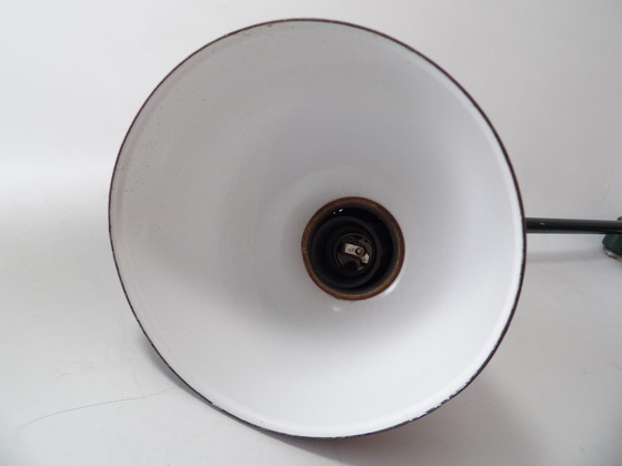 Image 1 of Vintage Midgard Bauhaus Lamp DDR Design geëmailleerde kap