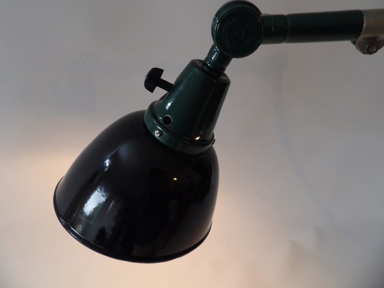 Image 1 of Vintage Midgard Bauhaus Lamp DDR Design geëmailleerde kap