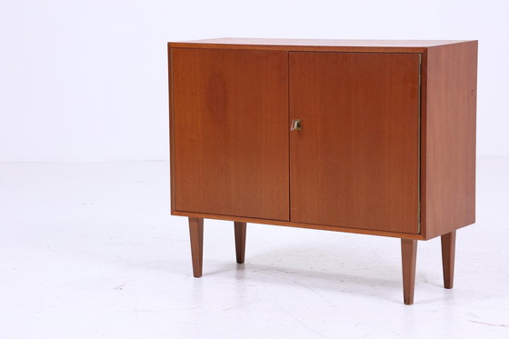 Image 1 of Vintage ladekast 60s | Mid Century kast Vintage hal opbergruimte Retro hout