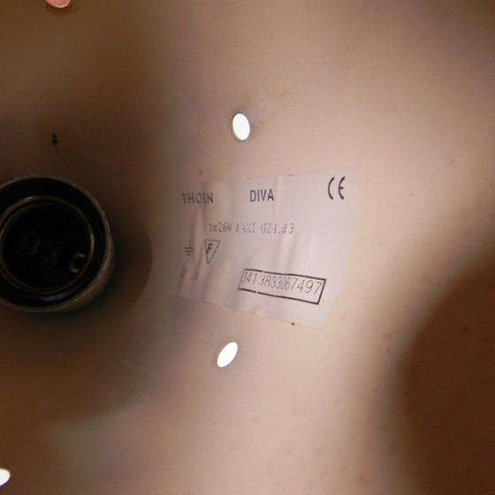 Image 1 of Vintage hanglamp , aluminium kap, voorzien van nieuwe draad