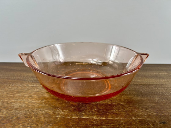 Image 1 of Roze Persglas Schaal Met Kleine Schaaltjes