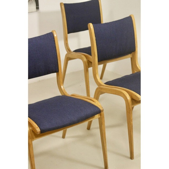 Image 1 of Set van 4 vintage beukenhouten stoelen, 1960