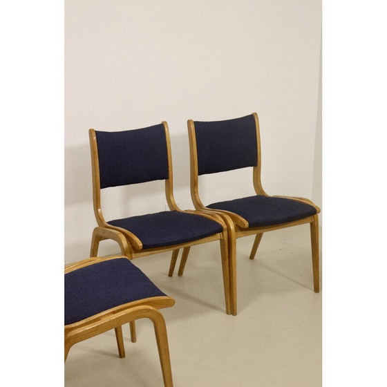 Image 1 of Set van 4 vintage beukenhouten stoelen, 1960