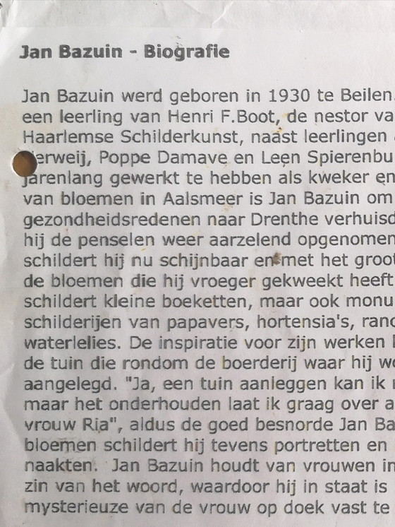 Image 1 of Jan Bazuin - Zittend naakt op rug gezien