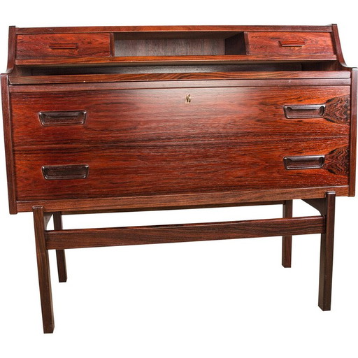 Vintage palissander secretaire door Arne Wahl Iversen voor Vinde Mobelfabirk, Denemarken 1960