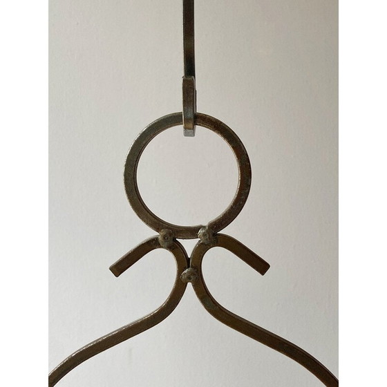 Image 1 of Vintage Scandinavische smeedijzeren kroonluchter voor één lamp, jaren 1960