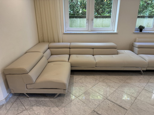 Roche Bobois Corner Sofa, Kalfsleer Astoria