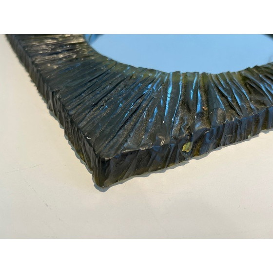 Image 1 of Vintage groene spiegel van hars, 1970