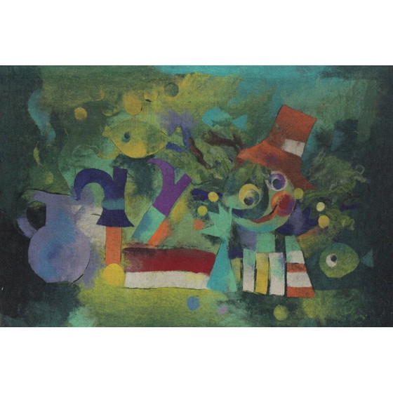 Image 1 of Design Abstract Wandtapijt van Antonin Kybal - jaren 1980