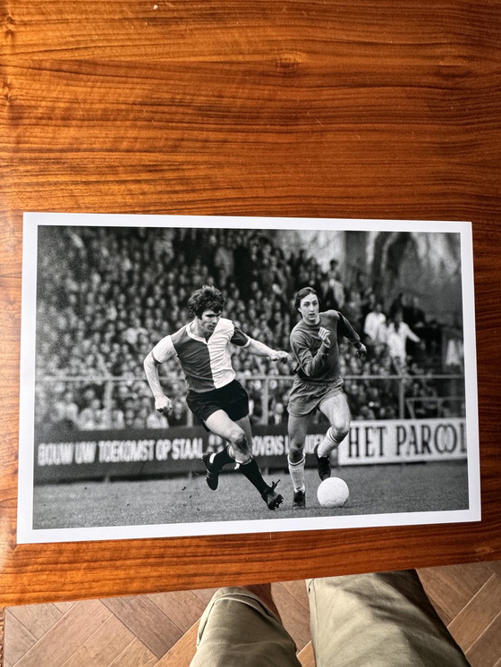 Image 1 of 1x Fine Art Sport Fotografie | Johan Cruijff En Willem Van Hanegem, 1970