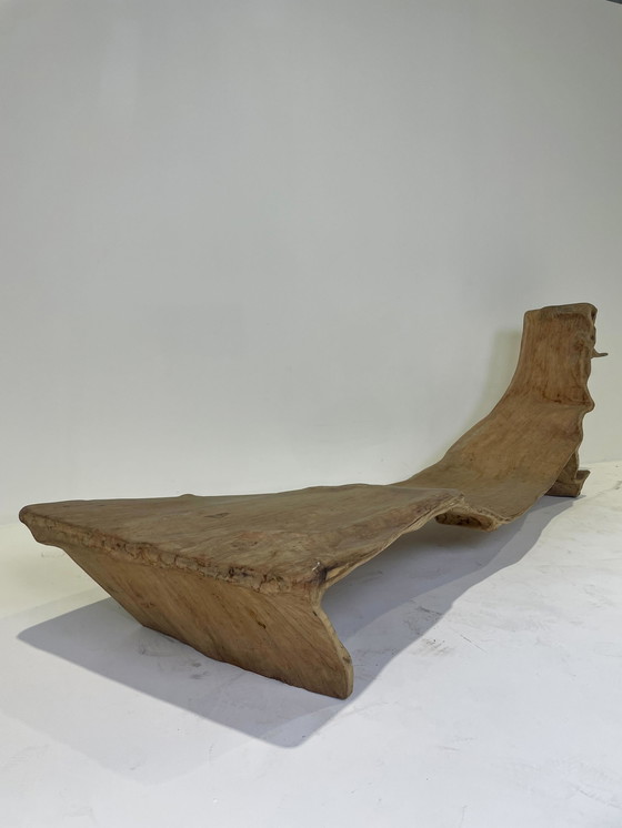 Image 1 of Design lounge chair/sculptuur teakhout