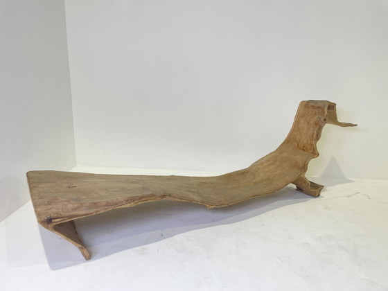 Image 1 of Design lounge chair/sculptuur teakhout