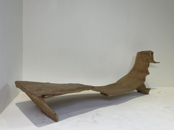 Image 1 of Design lounge chair/sculptuur teakhout