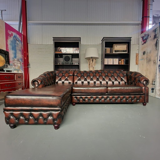 Acme Klassieke Chesterfield Sofa - Antiek Bruin, Leder