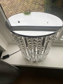 2x Kristallen glazen tafellampen