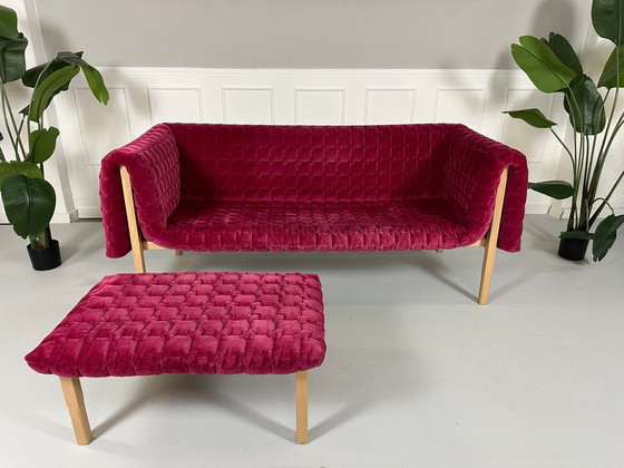 Image 1 of Ligne Roset Ruche Designer Sofa Rood Bankstel