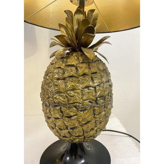 Image 1 of Paar vintage ananas tafellampen in messing