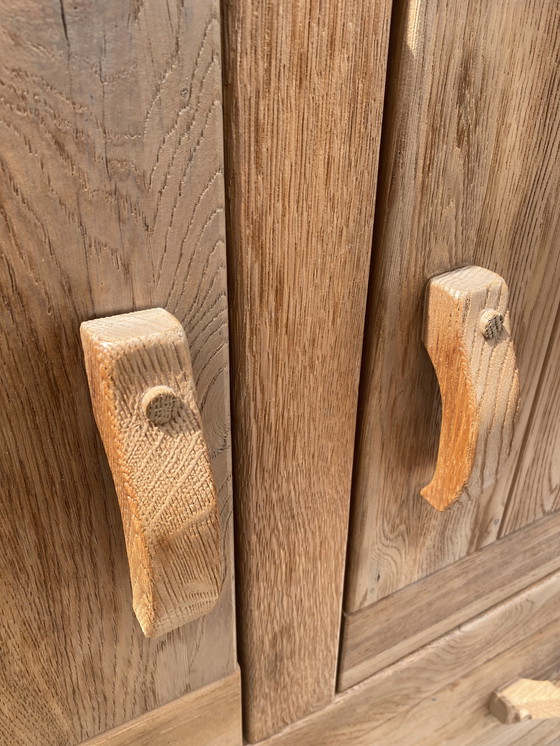 Image 1 of Brutalist oak cabinet by De Puydt kunstmeubelen