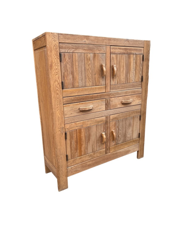 Image 1 of Brutalist oak cabinet by De Puydt kunstmeubelen