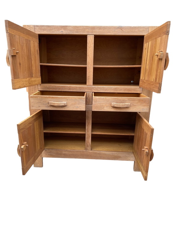 Image 1 of Brutalist oak cabinet by De Puydt kunstmeubelen