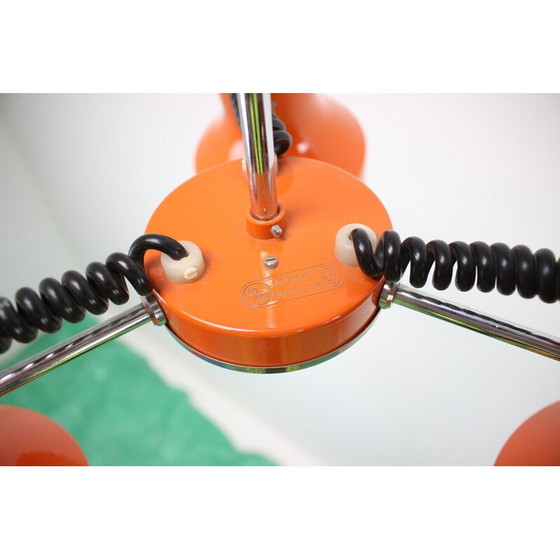 Image 1 of Vintage hanglamp van metaal en chroomstaal uit Napako, Tsjecho-Slowakije 1970