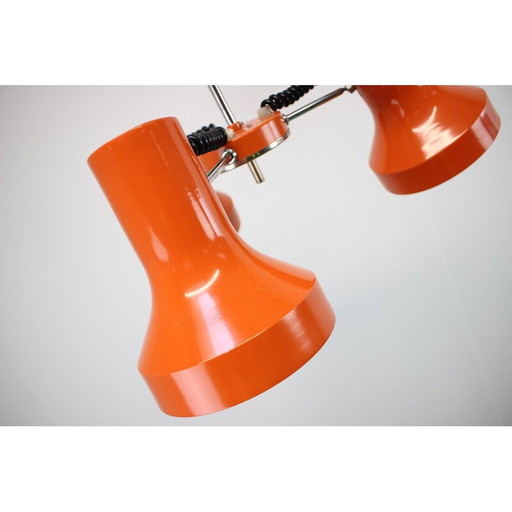 Vintage hanglamp van metaal en chroomstaal uit Napako, Tsjecho-Slowakije 1970