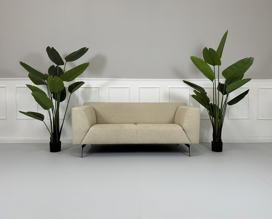 Image 1 of Rolf Benz Linea 318 Sofa Stof Beige Met Hocker