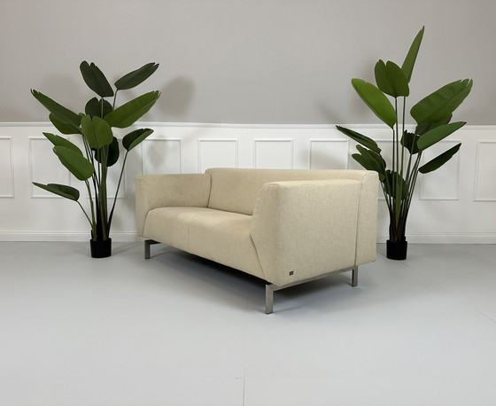 Image 1 of Rolf Benz Linea 318 Sofa Stof Beige Met Hocker