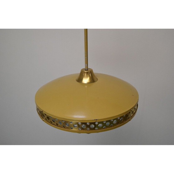 Image 1 of Metalen hanglamp uit het ruimtetijdperk door LUDIB Bratislava, 1970