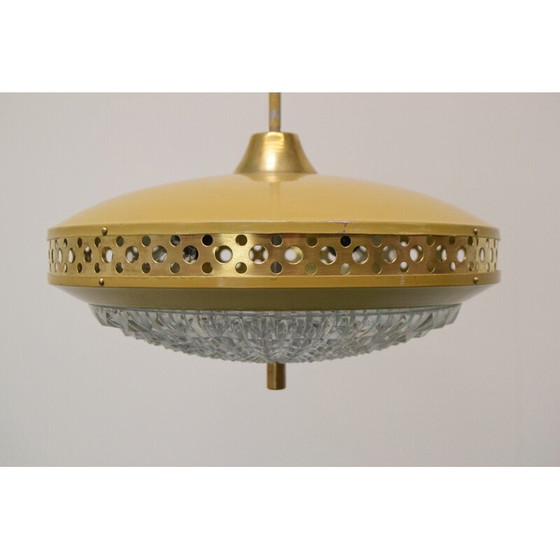 Image 1 of Metalen hanglamp uit het ruimtetijdperk door LUDIB Bratislava, 1970