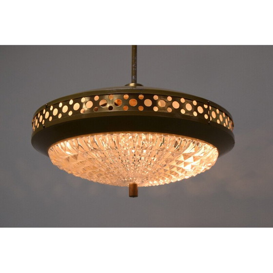 Image 1 of Metalen hanglamp uit het ruimtetijdperk door LUDIB Bratislava, 1970