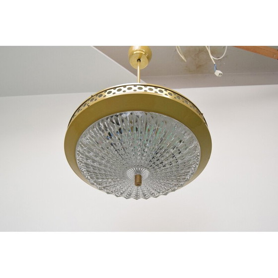 Image 1 of Metalen hanglamp uit het ruimtetijdperk door LUDIB Bratislava, 1970