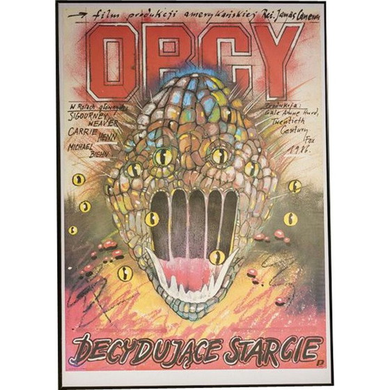 Image 1 of Vintage filmposter "Aliens" door Andrzej Pągowski, Polen 1987