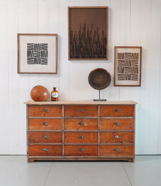 Image 1 of Vintage Ladekast, Dressoir Met Lades