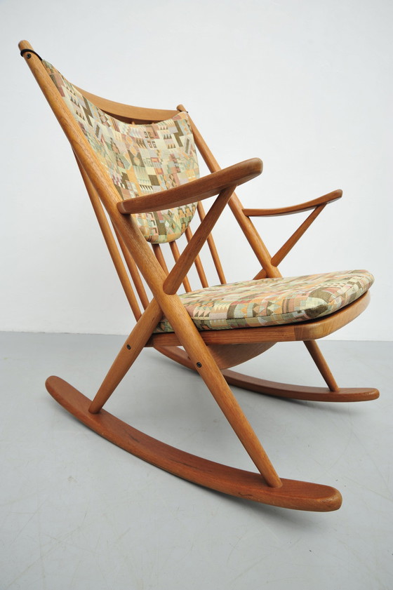 Image 1 of Schommelstoel Frank Reenskaug Voor Bramin Teak 1960