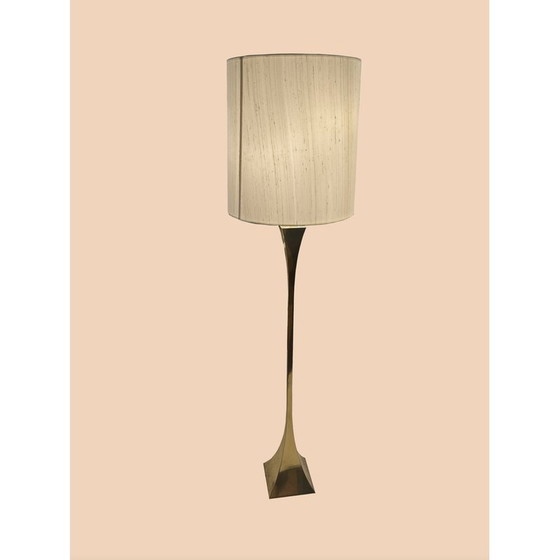 Image 1 of Vintage verguld messing vloerlamp van Tonello en Montagna voor High Society, 1970