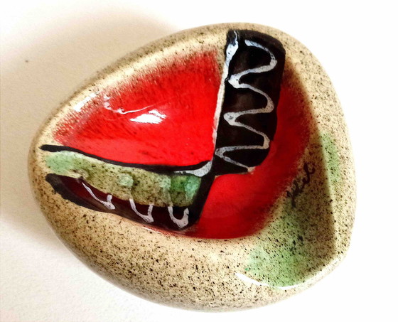 Image 1 of Asbak of Zakopener Getekend 60s Breedte 15,5 cm