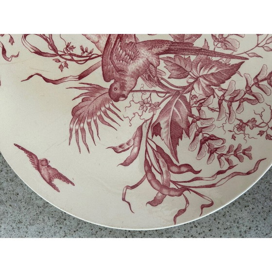 Image 1 of Vintage Kongo schaal met vogel decoratie voor Longchamp, 1950