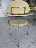 6x Arrben zacht gele leren eetkamerstoelen