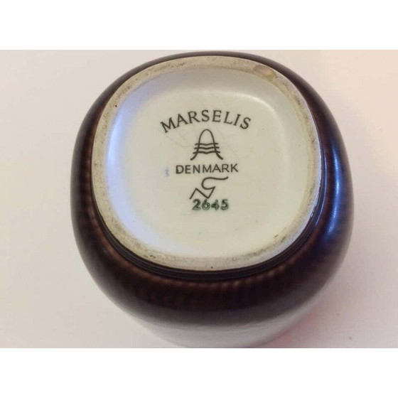 Image 1 of Vintage vaas van Aluminia Royal Copenhagen voor Nils Thorsson, 1950