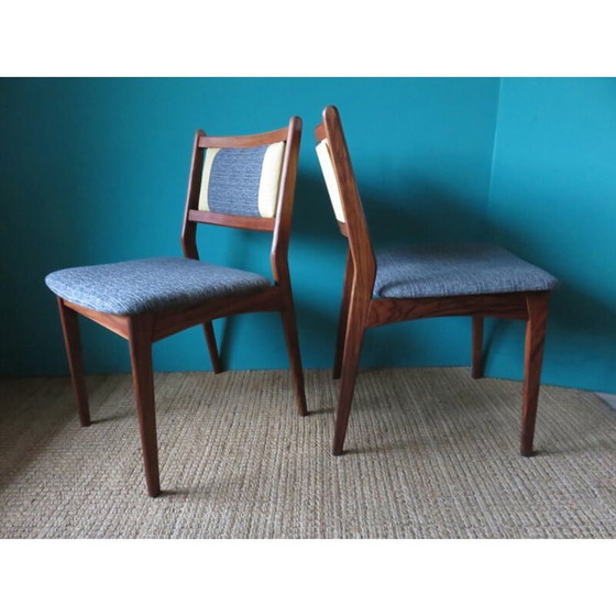 Image 1 of Set van 4 massief palissander stoelen, Denemarken - jaren 1960