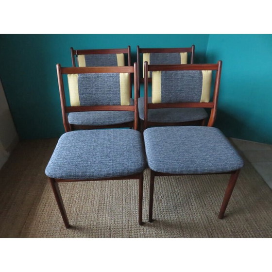 Image 1 of Set van 4 massief palissander stoelen, Denemarken - jaren 1960