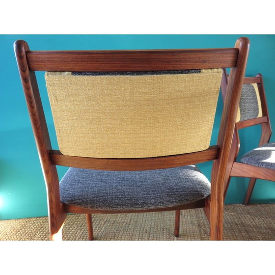 Image 1 of Set van 4 massief palissander stoelen, Denemarken - jaren 1960